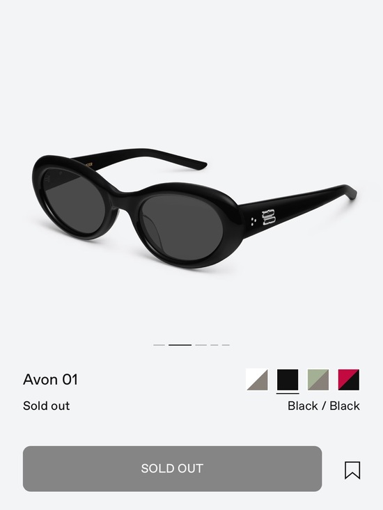 GENTLE MONSTER Accessories - ISO GENTLE MONSTER AVON 01 Black Oval Sunglasses